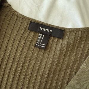 Forever 21 Khaki Ribbed Sweater